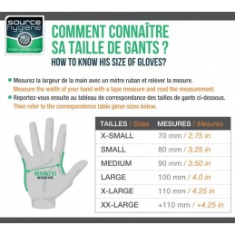 Gant Latex non poudré Naturel - 8,3gr - Boite 100 gants